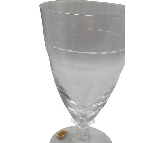 Fostoria Iced Tea Glass 1950s Etched Crystal Drinkware 6" Vintage Glassware - Picture 4 of 9